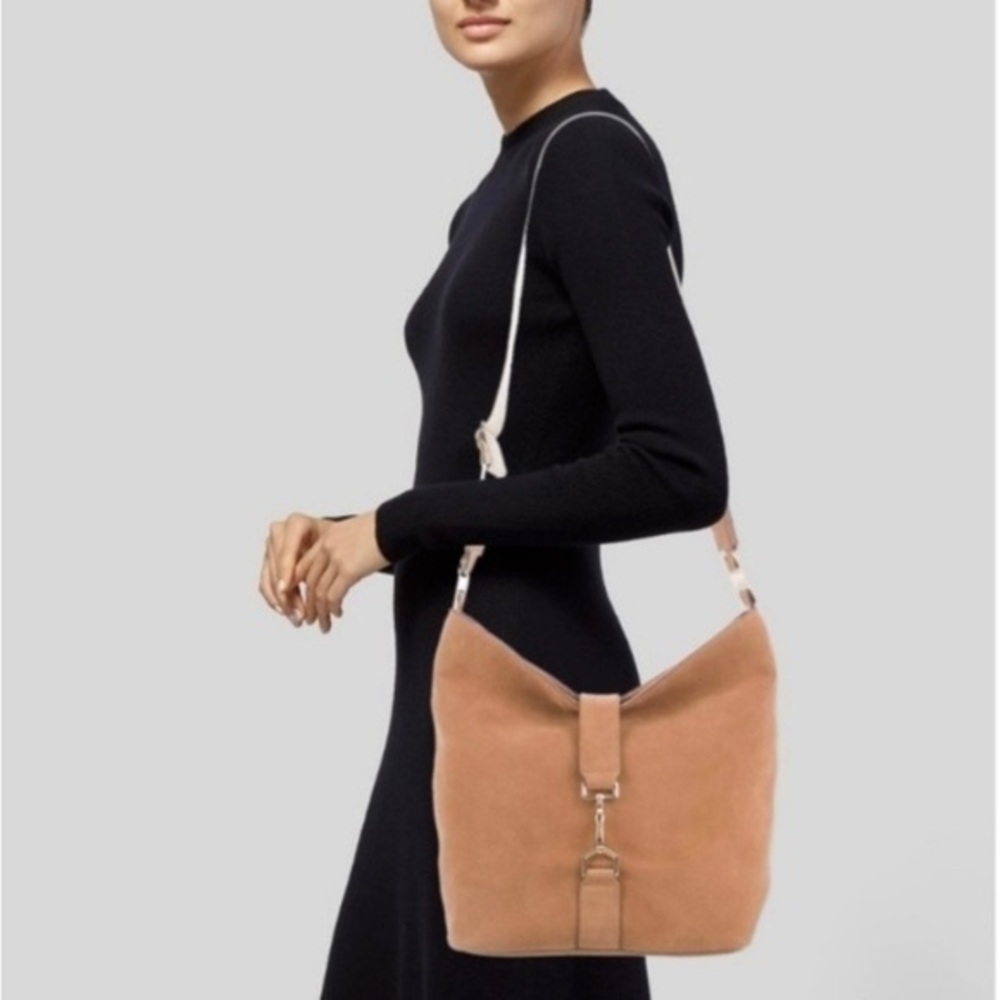 India Hicks EDWINA Hobo/Saddle Bag in Suede